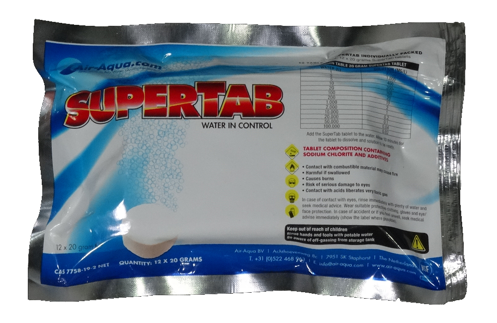 SuperTab Chlordioxid 12 Tabletten / 240 gr.