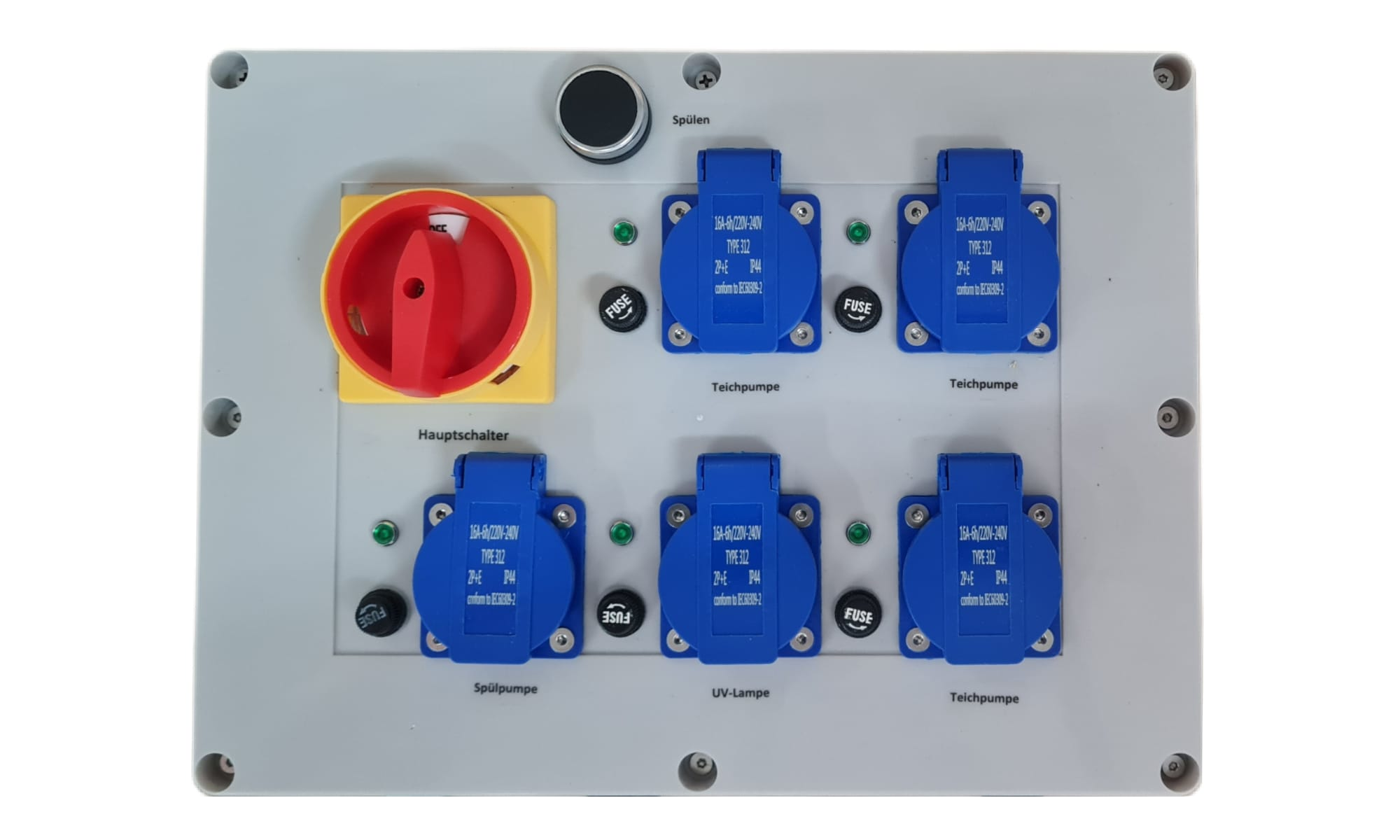 EPS Combi-Trommelfilter CF65 + integrierte Biokammer + integrierte Pumpenkammer + Rinnenspülung + Steuerung + Spülpumpe + UV-Schutz + Edelstahlsieb in Sandwichbauweise