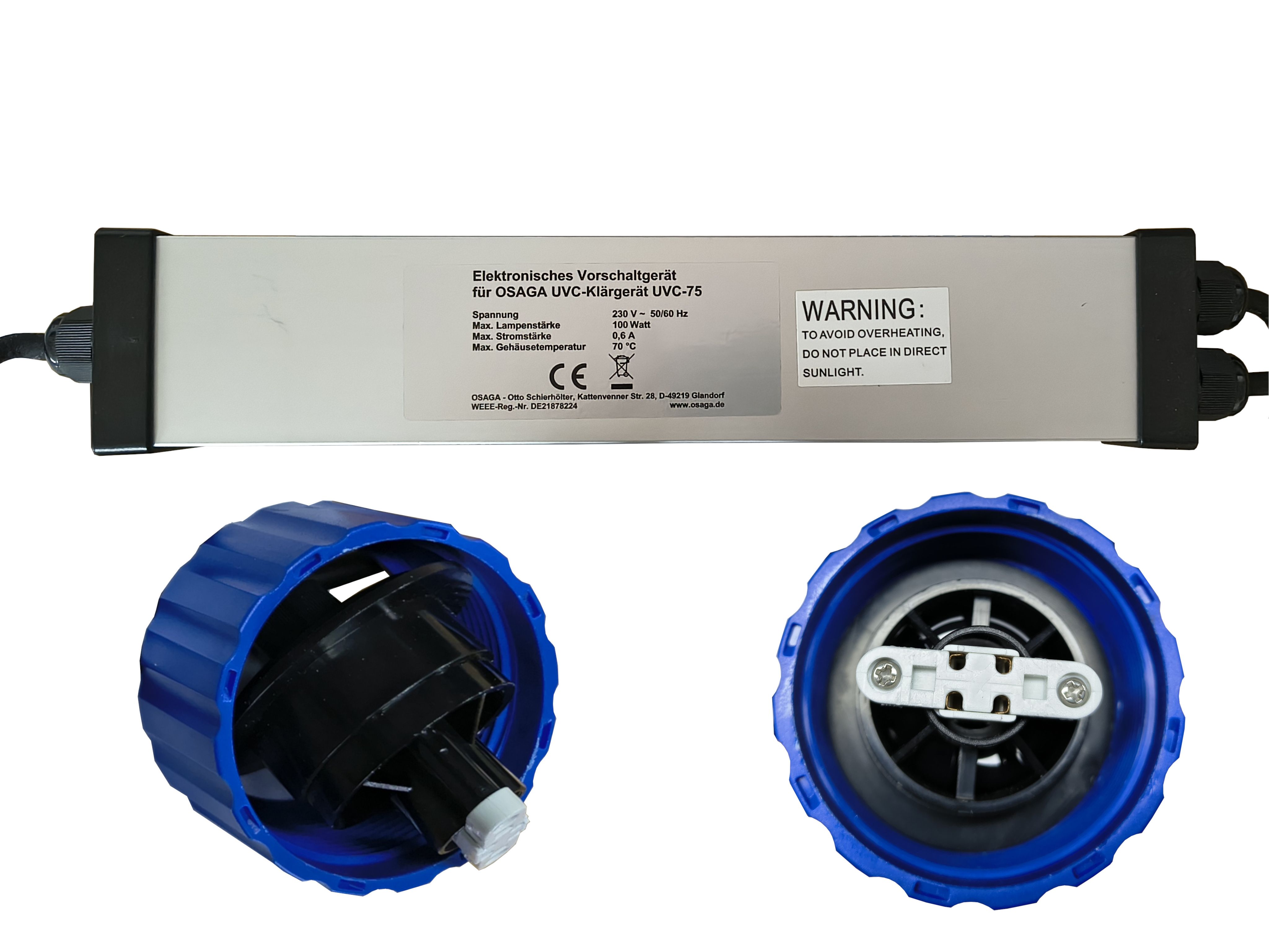 OSAGA Vorschaltgerät UVC-75 für 75 W Teichklärer