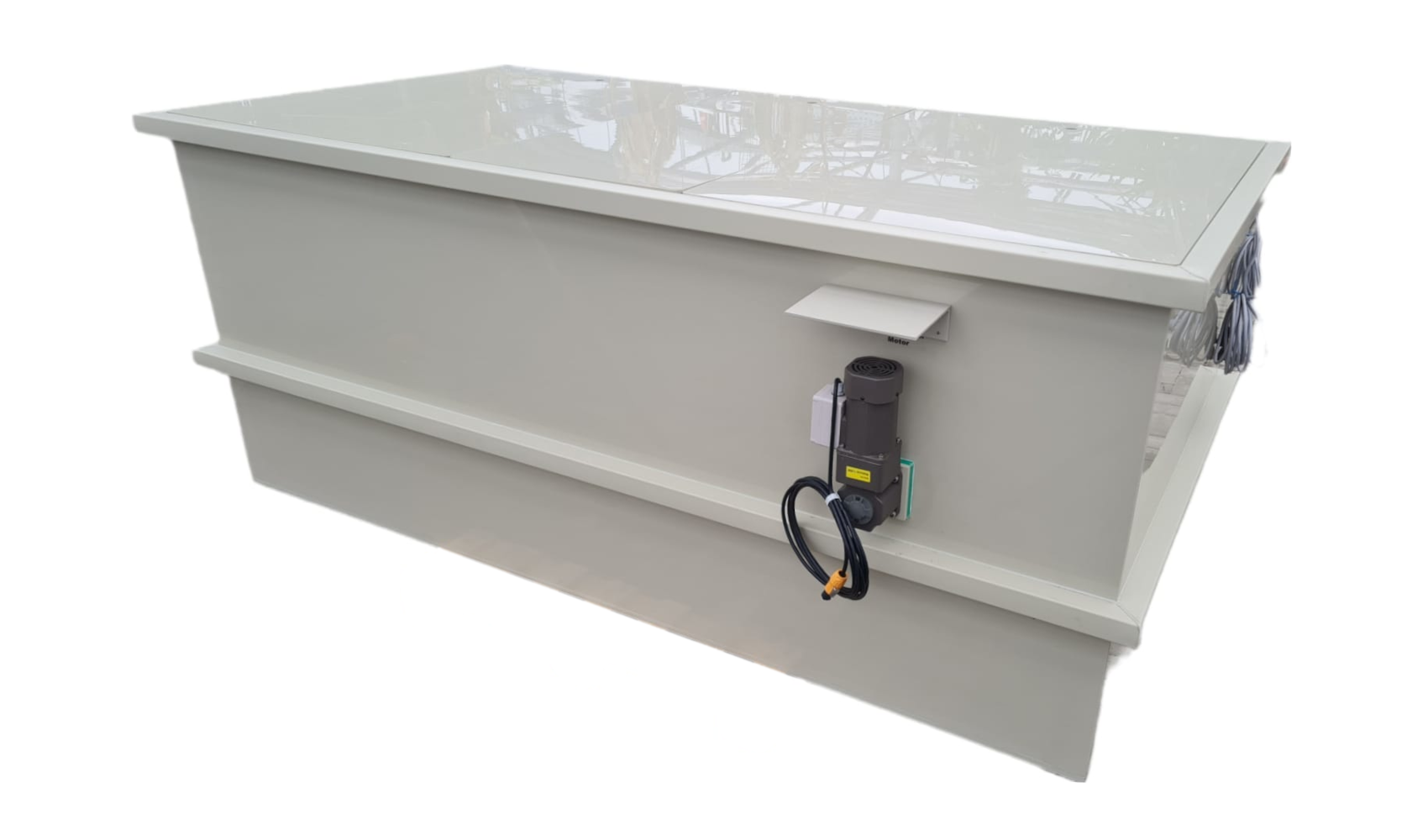 EPS Combi-Trommelfilter CF100 + integrierte Biokammer + integrierte Pumpenkammer + Rinnenspülung + Steuerung + Spülpumpe + UV-Schutz + Edelstahlsieb in Sandwichbauweise EPS Combi-Trommelfilter CF100 + integrierte Biokammer + integrierte Pumpenkammer + Rinnenspülung + Steuerung + Spülpumpe + UV-Schutz + Edelstahlsieb in Sandwichbauweise
