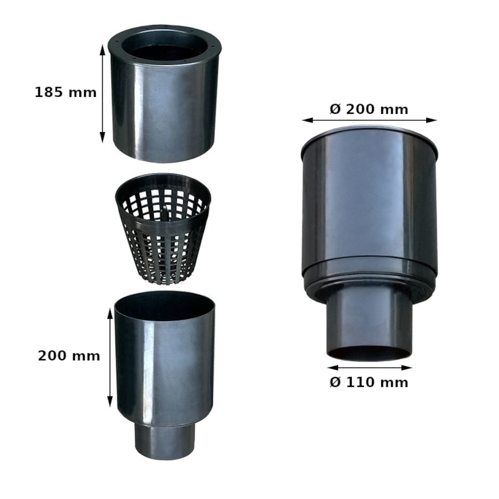 Schwimmender Skimmer Ø 200 x 110 mm mit Korb