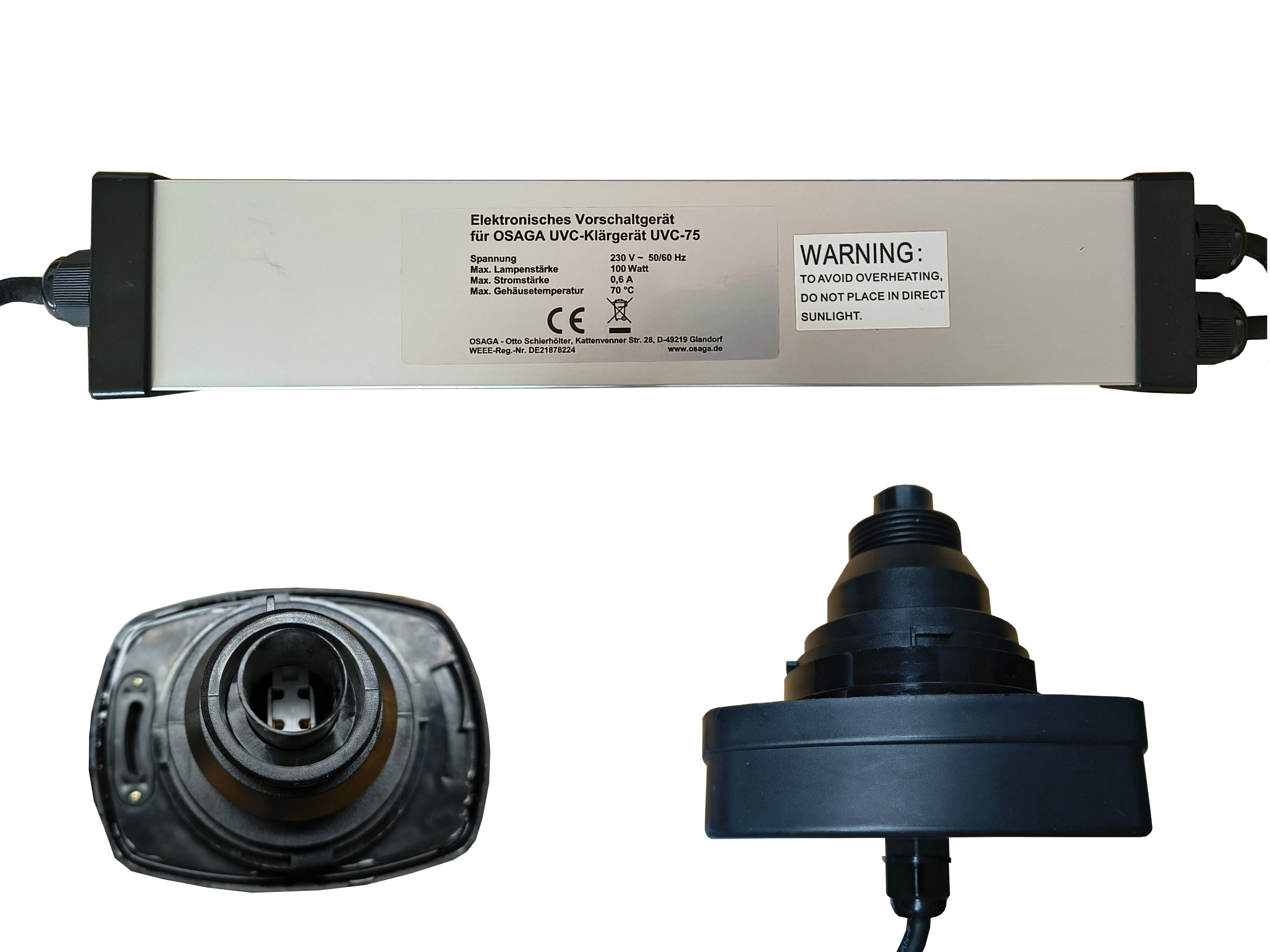 OSAGA Vorschaltgerät UVC-75 für 75 W Teichklärer