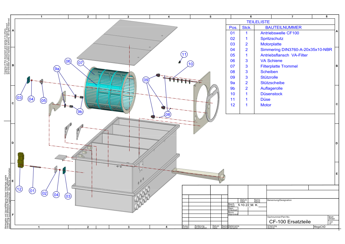 EPS Combi-Trommelfilter CF100 + integrierte Biokammer + integrierte Pumpenkammer + Rinnenspülung + Steuerung + Spülpumpe + UV-Schutz + Edelstahlsieb in Sandwichbauweise EPS Combi-Trommelfilter CF100 + integrierte Biokammer + integrierte Pumpenkammer + Rinnenspülung + Steuerung + Spülpumpe + UV-Schutz + Edelstahlsieb in Sandwichbauweise