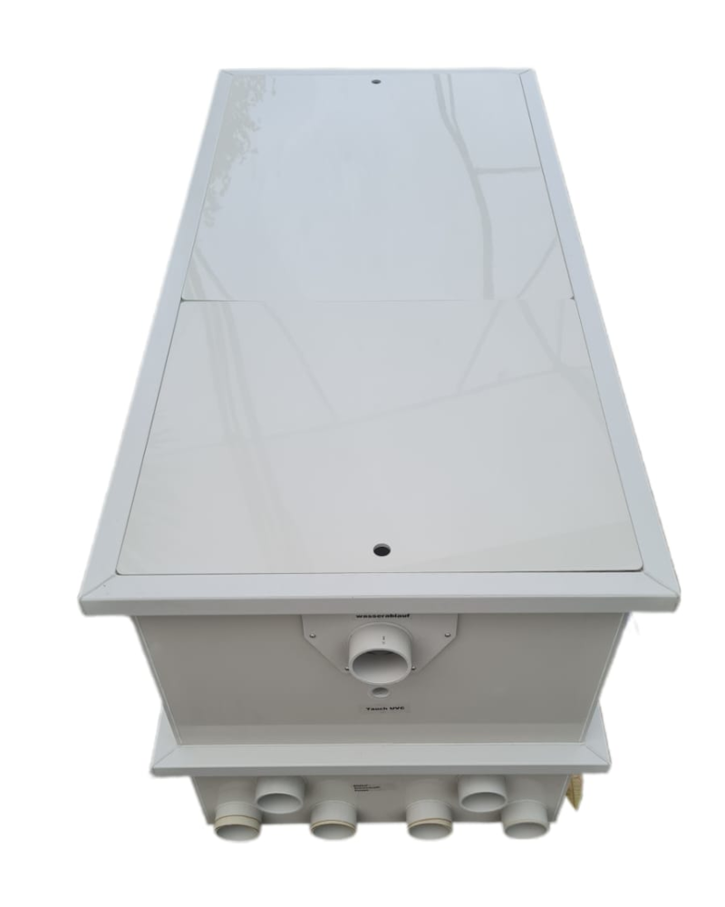 EPS Combi-Trommelfilter CF65 + integrierte Biokammer + integrierte Pumpenkammer + Rinnenspülung + Steuerung + Spülpumpe + UV-Schutz + Edelstahlsieb in Sandwichbauweise