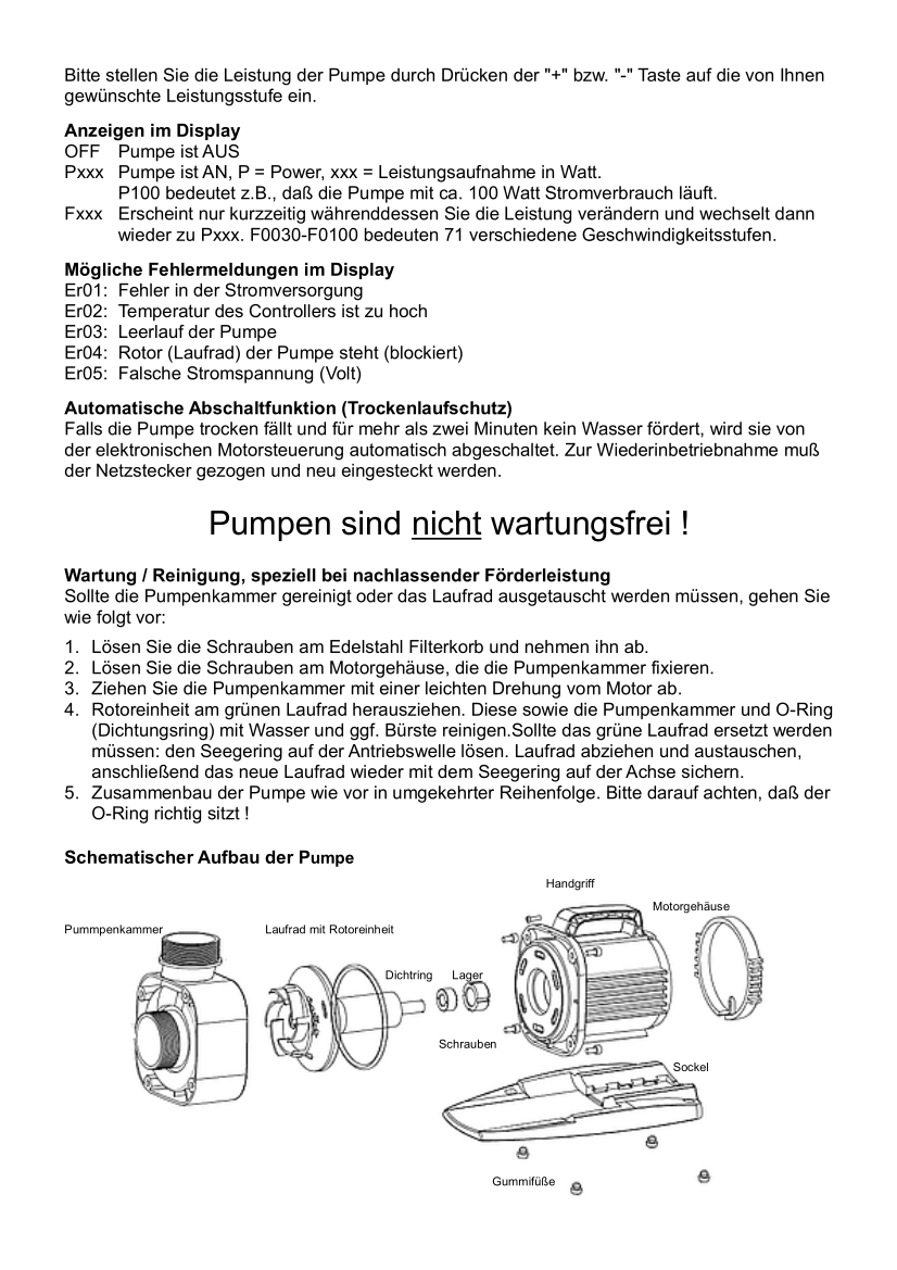 OSAGA Variomatix exclusiv OSE 15000 VX regelbare Teichpumpe mit Edelstahl Ansaugkorb