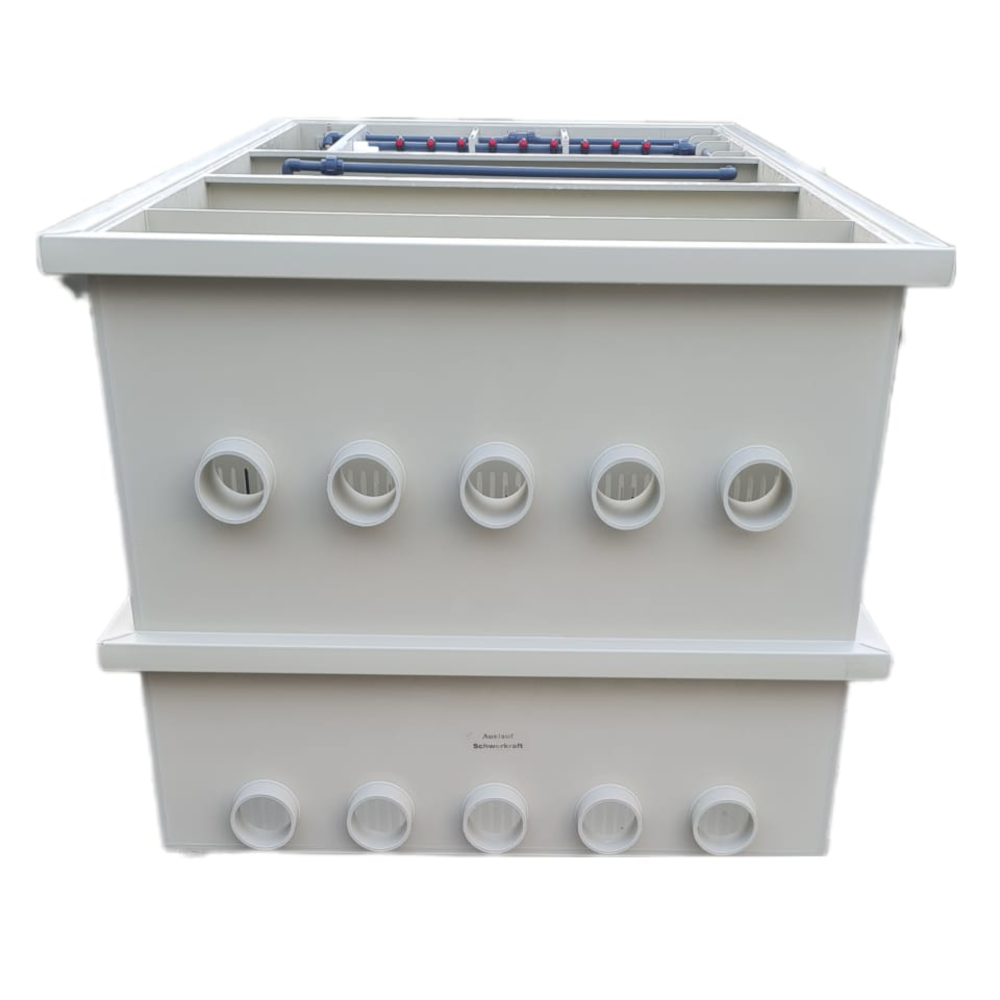 EPS Combi-Trommelfilter CF100 + integrierte Biokammer + integrierte Pumpenkammer + Rinnenspülung + Steuerung + Spülpumpe + UV-Schutz + Edelstahlsieb in Sandwichbauweise EPS Combi-Trommelfilter CF100 + integrierte Biokammer + integrierte Pumpenkammer + Rinnenspülung + Steuerung + Spülpumpe + UV-Schutz + Edelstahlsieb in Sandwichbauweise