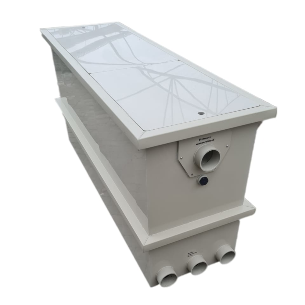 EPS Combi-Trommelfilter CF35 + integrierte Biokammer + integrierte Pumpenkammer + Rinnenspülung + Steuerung + Spülpumpe + UV-Schutz + Edelstahlsieb in Sandwichbauweise